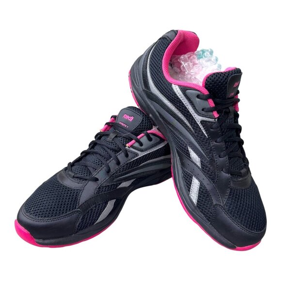 Ryka Womens Stroll Athletic Shoes Black Pink Size 9W 9 Wide Walking Tennis Shoes - Picture 2 of 11
